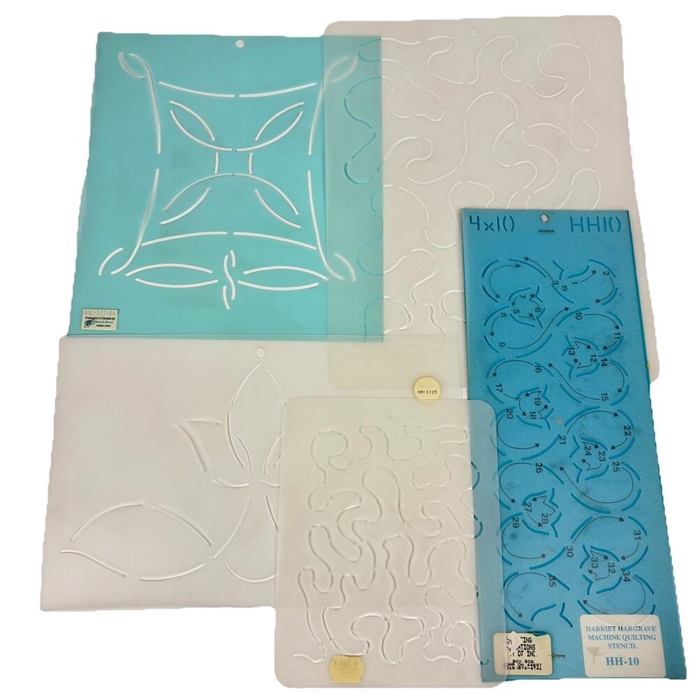 Quilt Craft Stencil Lot Of 5 Machine Quilting Harriet Hargrave VTG 90s